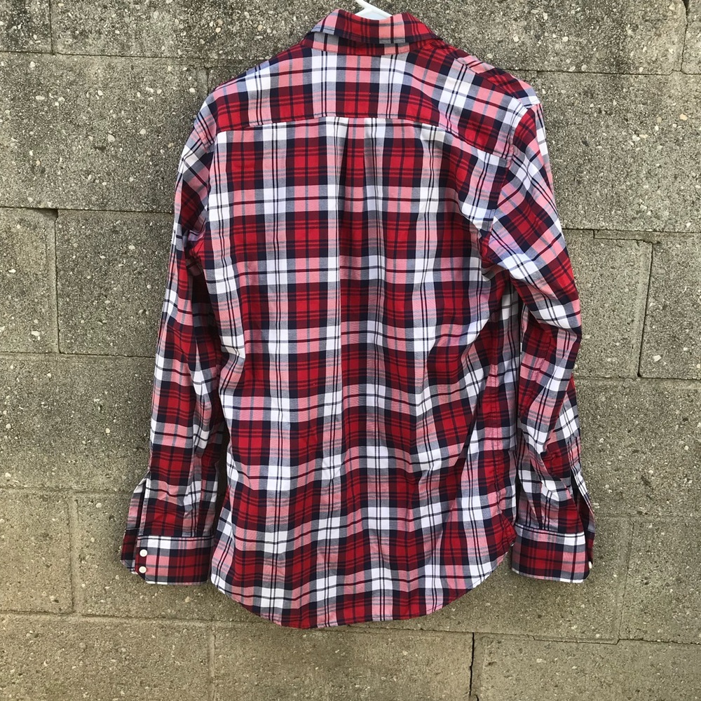 Dsquared2 Red Plaid Button Up Designer Shirt Red … - image 2